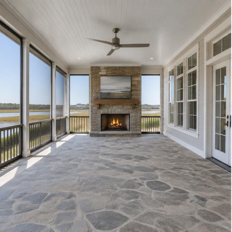 Empty Covered Porch