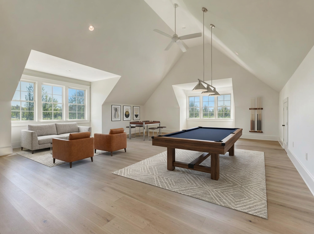 Virtually staged Game Room