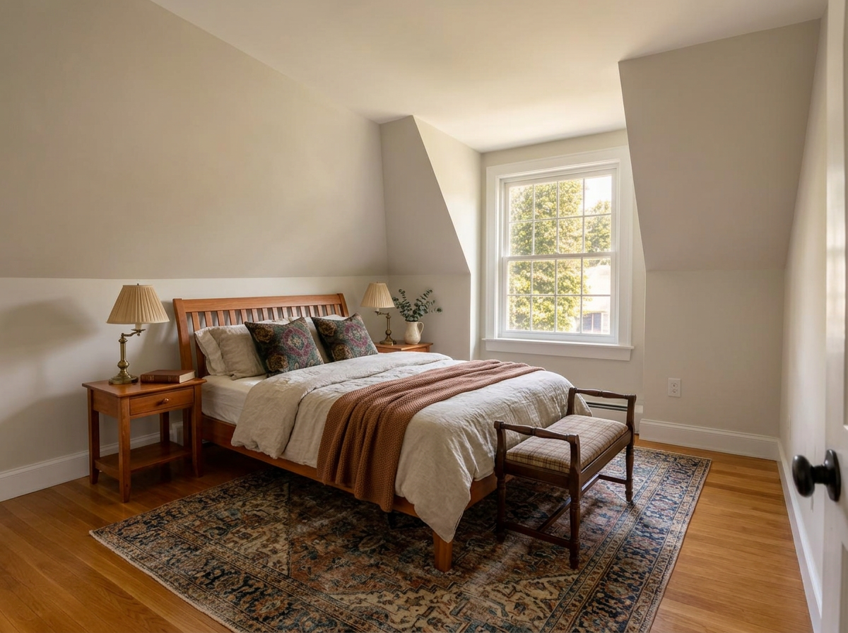 Virtually staged Guest Bedroom