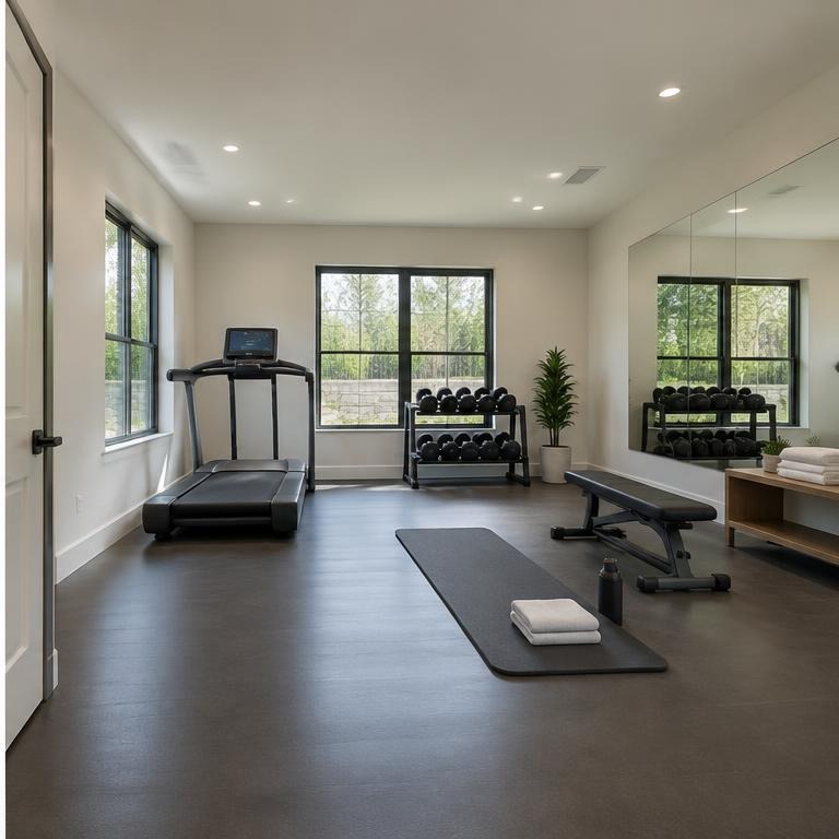 Virtually staged Home Gym