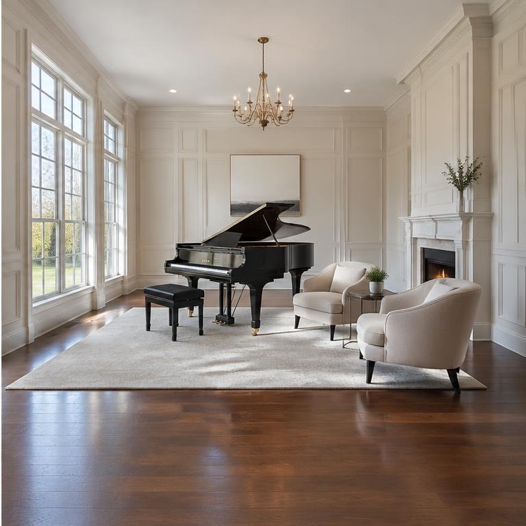 Virtually staged Music Room