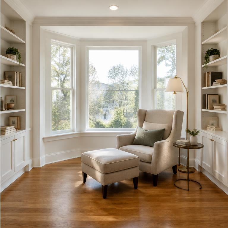 Virtually staged Reading Nook