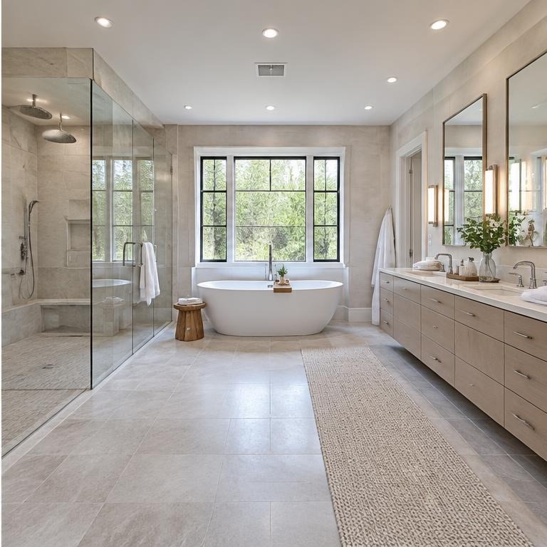 Virtually staged Primary Bathroom