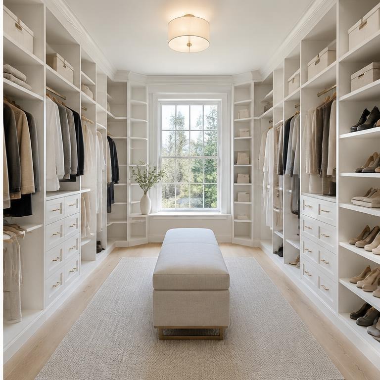 Virtually staged Walk-In Closet