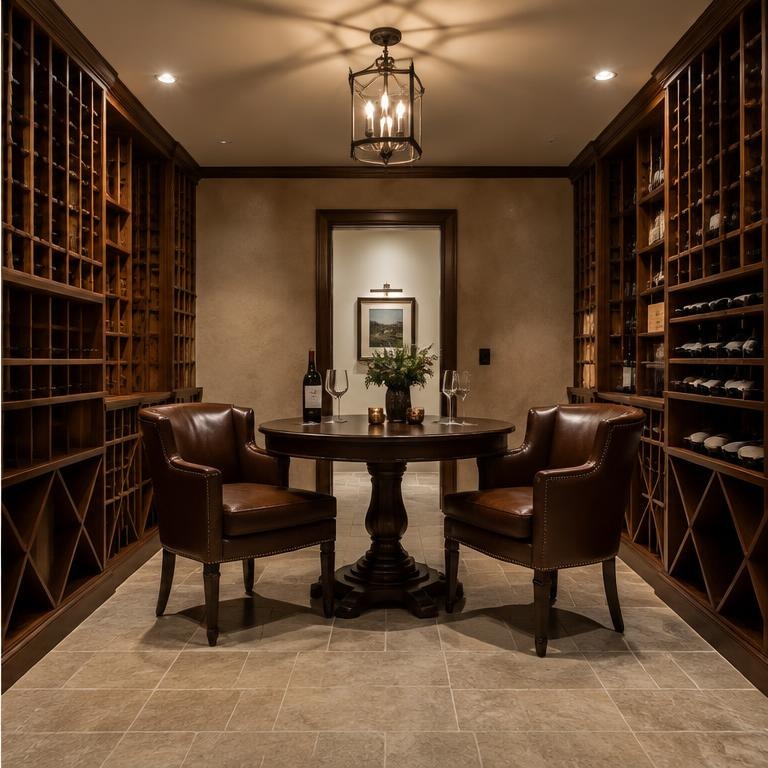 Virtually staged Wine Tasting Room